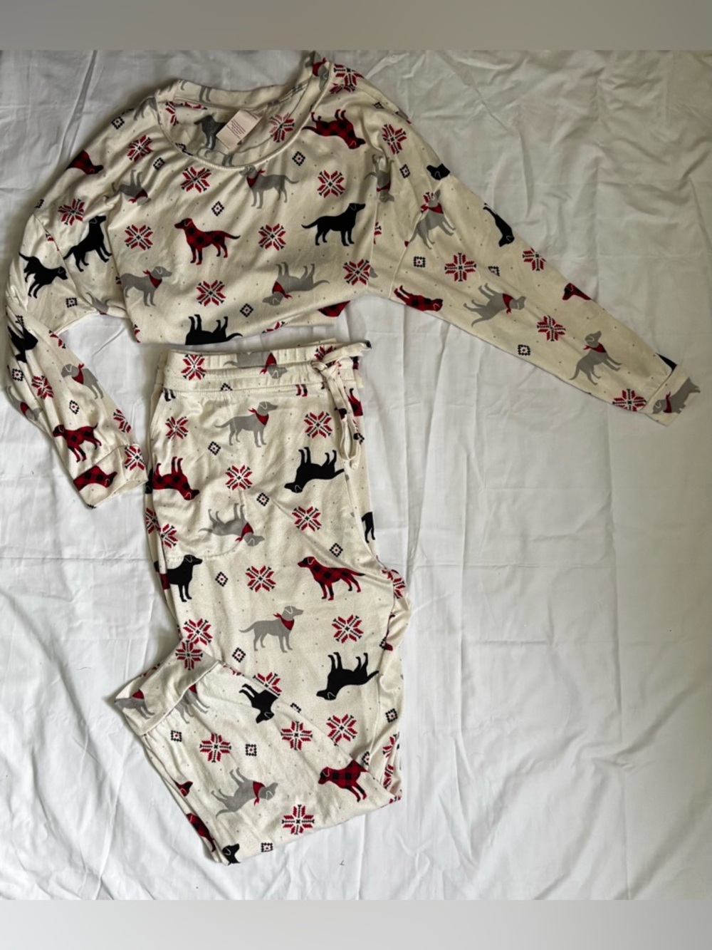 Secret Treasures Womens Loungewear set in Buffalo Plaid Dogs Sz 3X